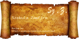 Szekula Zamfira névjegykártya